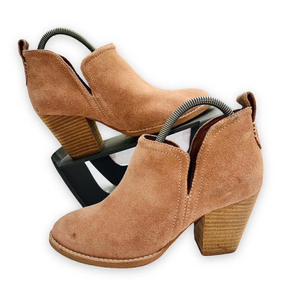 Jeffrey Campbell Rosalee Ankle Booties Blush Pink Suede Women's 6